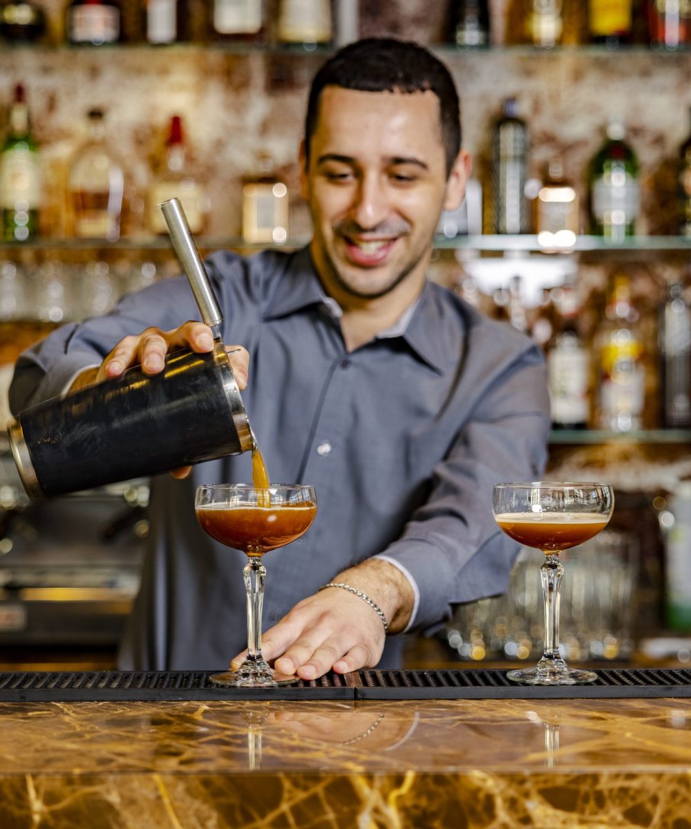 Mighel bartender making cocktail