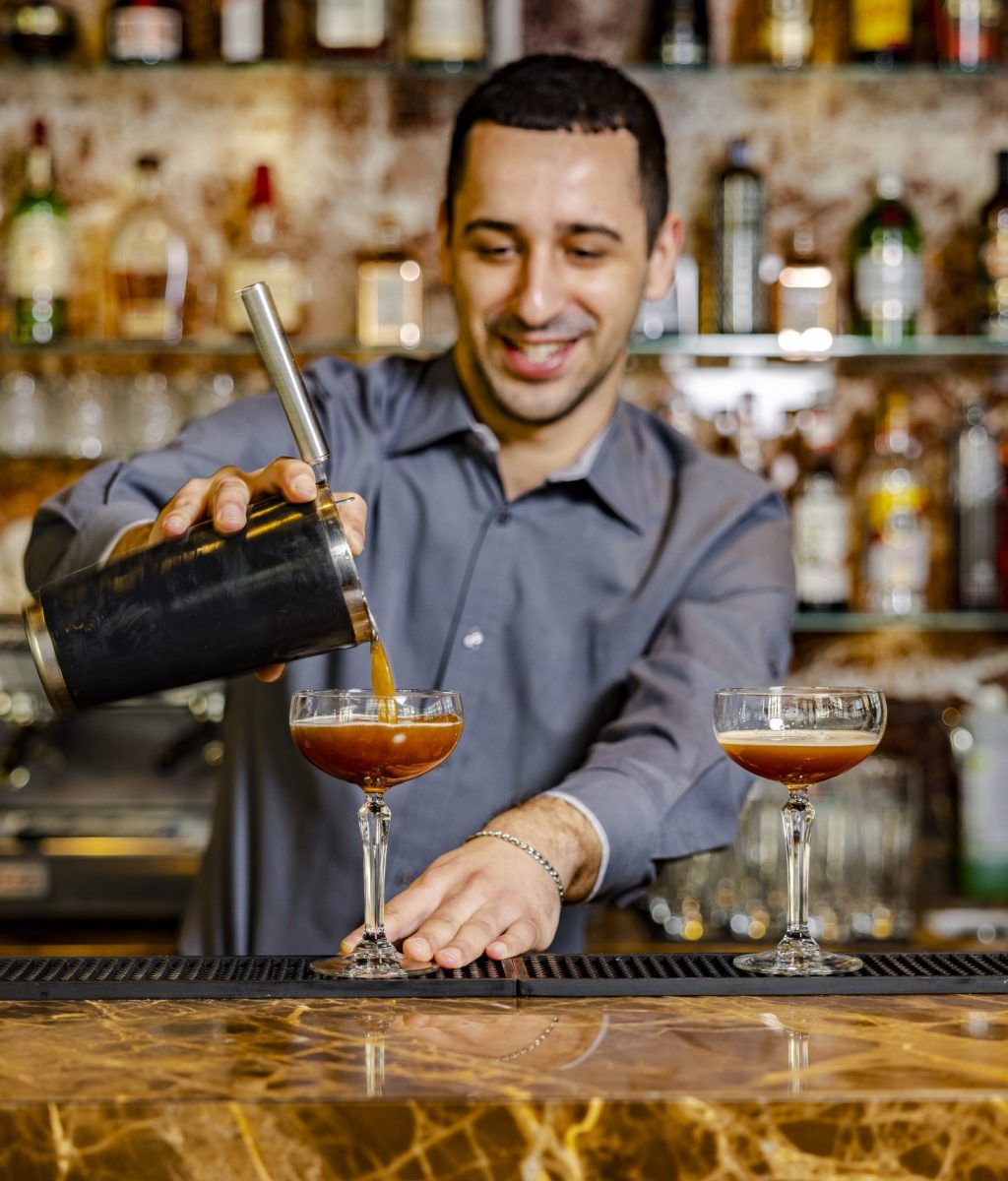 Mighel bartender making cocktail